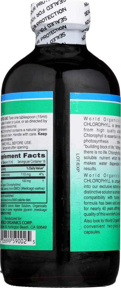 100mg World Organic Chlorophyll Supplement for Detox and Energy Boost