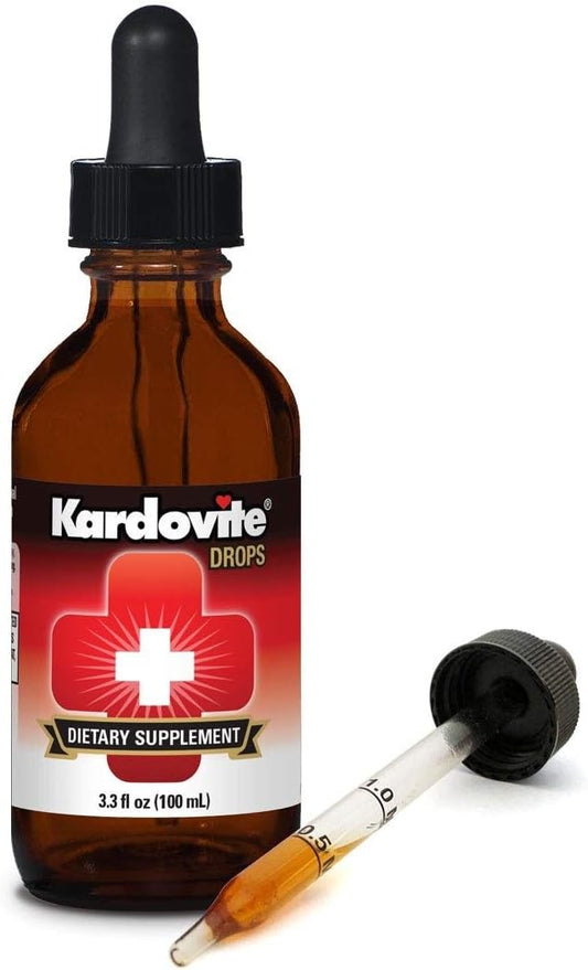 100ml Kardovite Circulation Drops with Hawthorn, Garlic, Cayenne, Milk Thistle, Bilberry, Valerian & Ginkgo Biloba for Heart Health and Circulatory Support
