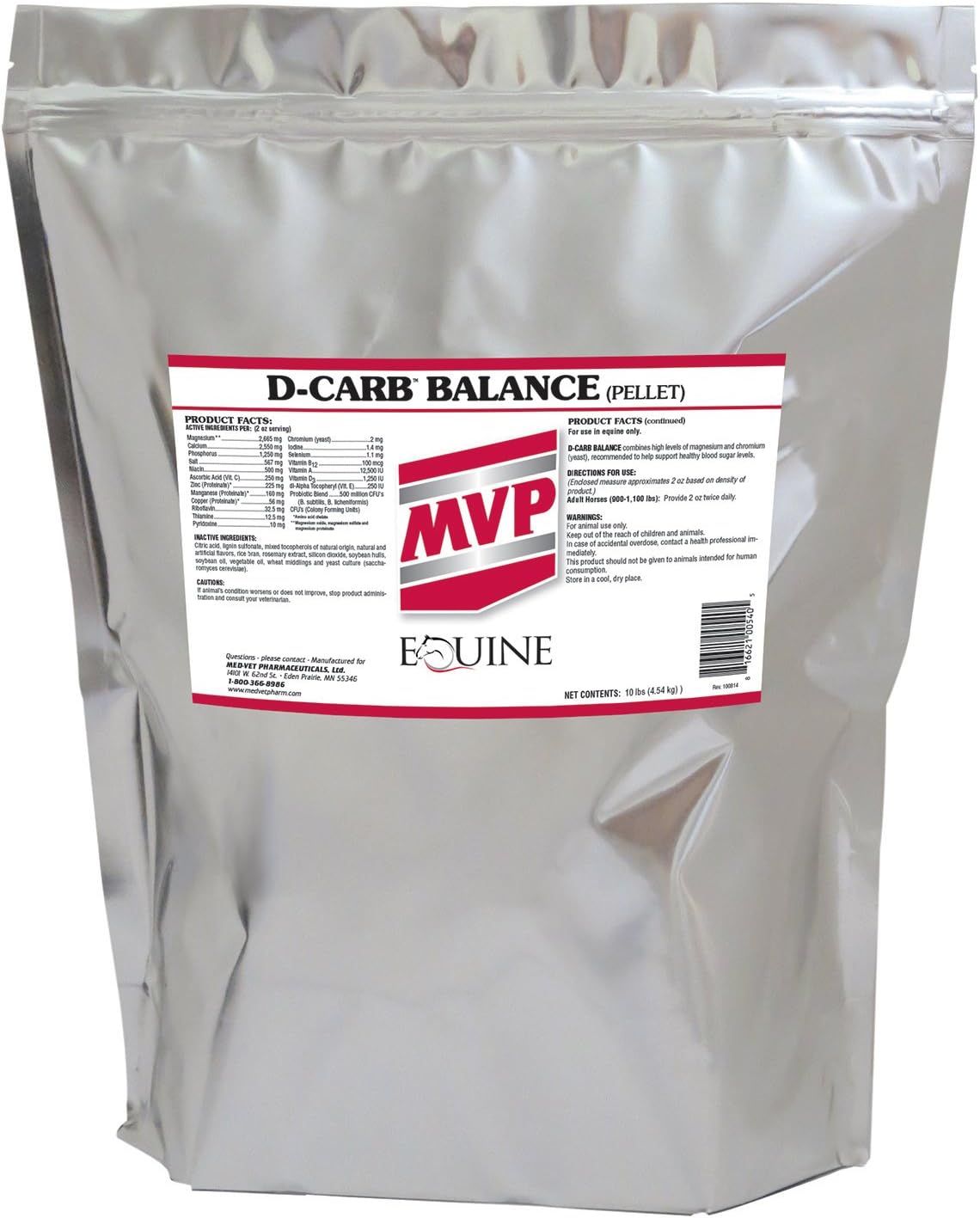 10lb MVP D-Carb Balance Supplement for Glucose Metabolism with Added Vitamins and Probiotics