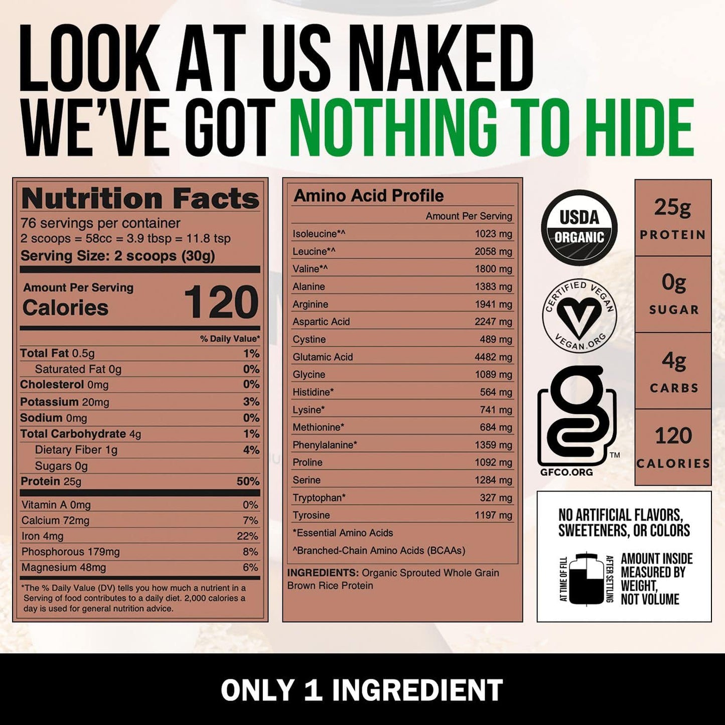 10LB Naked Nutrition Vegan Protein Bundle: Unflavored Pea and Organic Rice Protein Formula