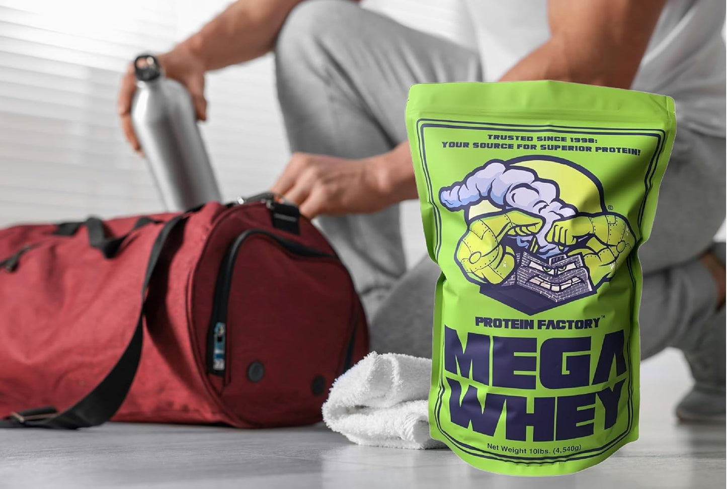 10lb Unflavored Whey Protein Powder - 25g Protein with BCAA & Glutamine - Low Fat, 140 Servings - Flavorless Supplement for Muscle Gain
