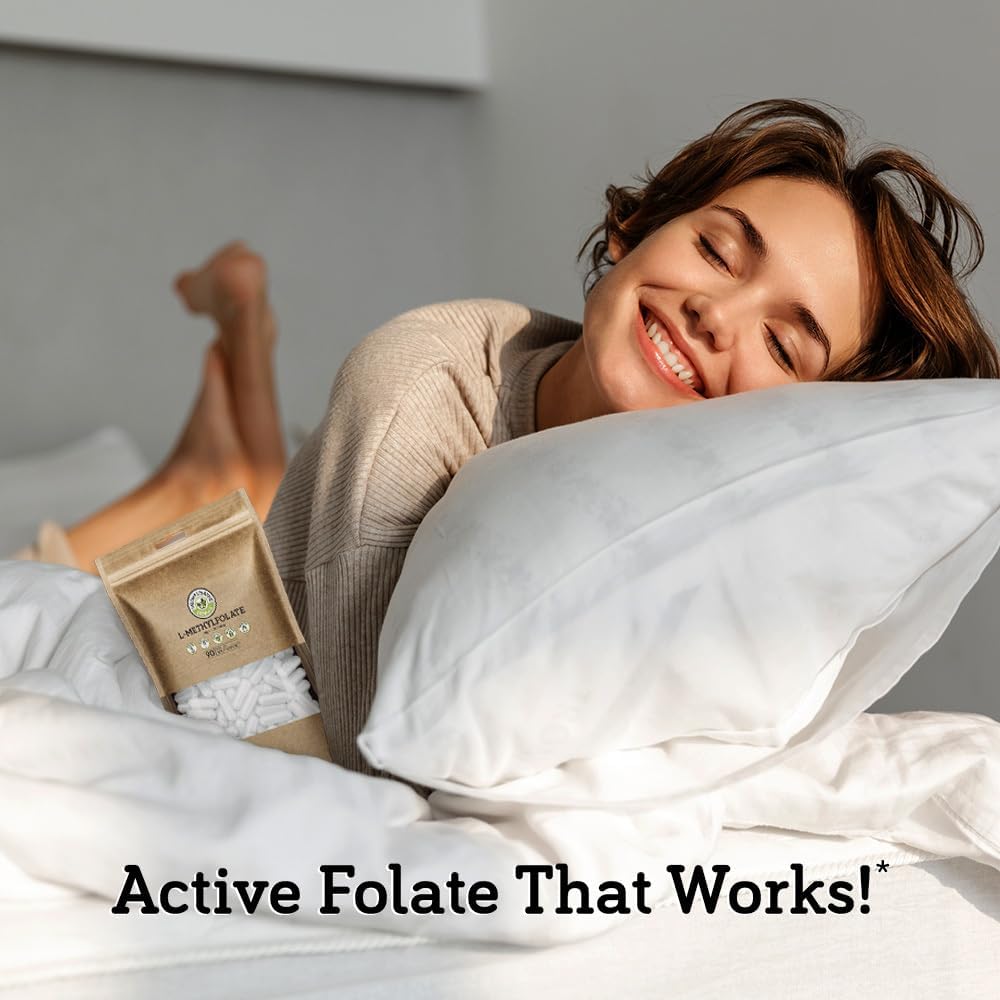 10mg DSO L Methylfolate Supplement - 90 Vegan Capsules - Active Folate for Homocysteine Control - Folic Acid Vitamin - Eco-Friendly Packaging
