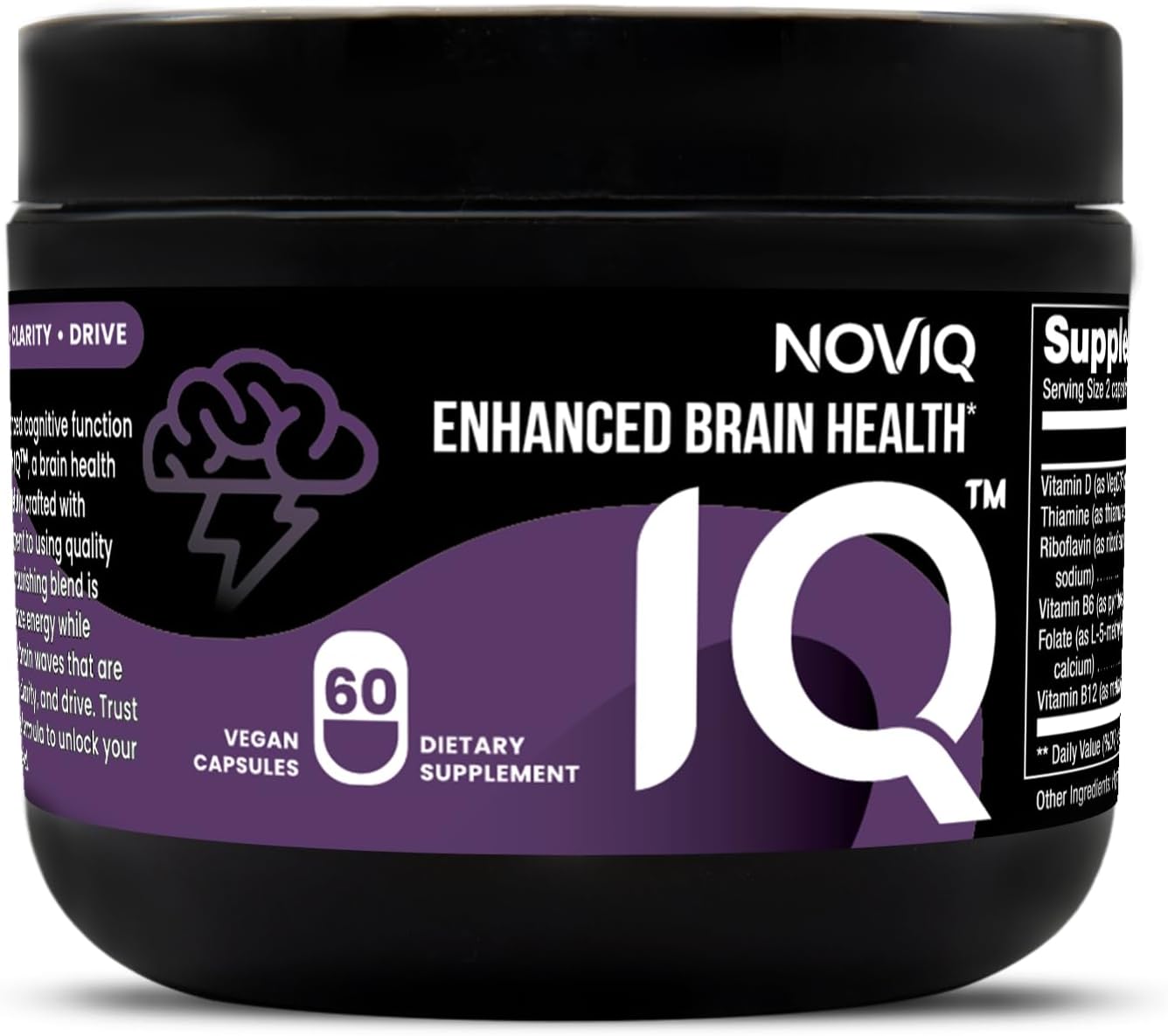 11-in-1 Nootropic Brain Supplement for Memory & Cognition - Vegan, Non-GMO, Caffeine Free (60 Count)