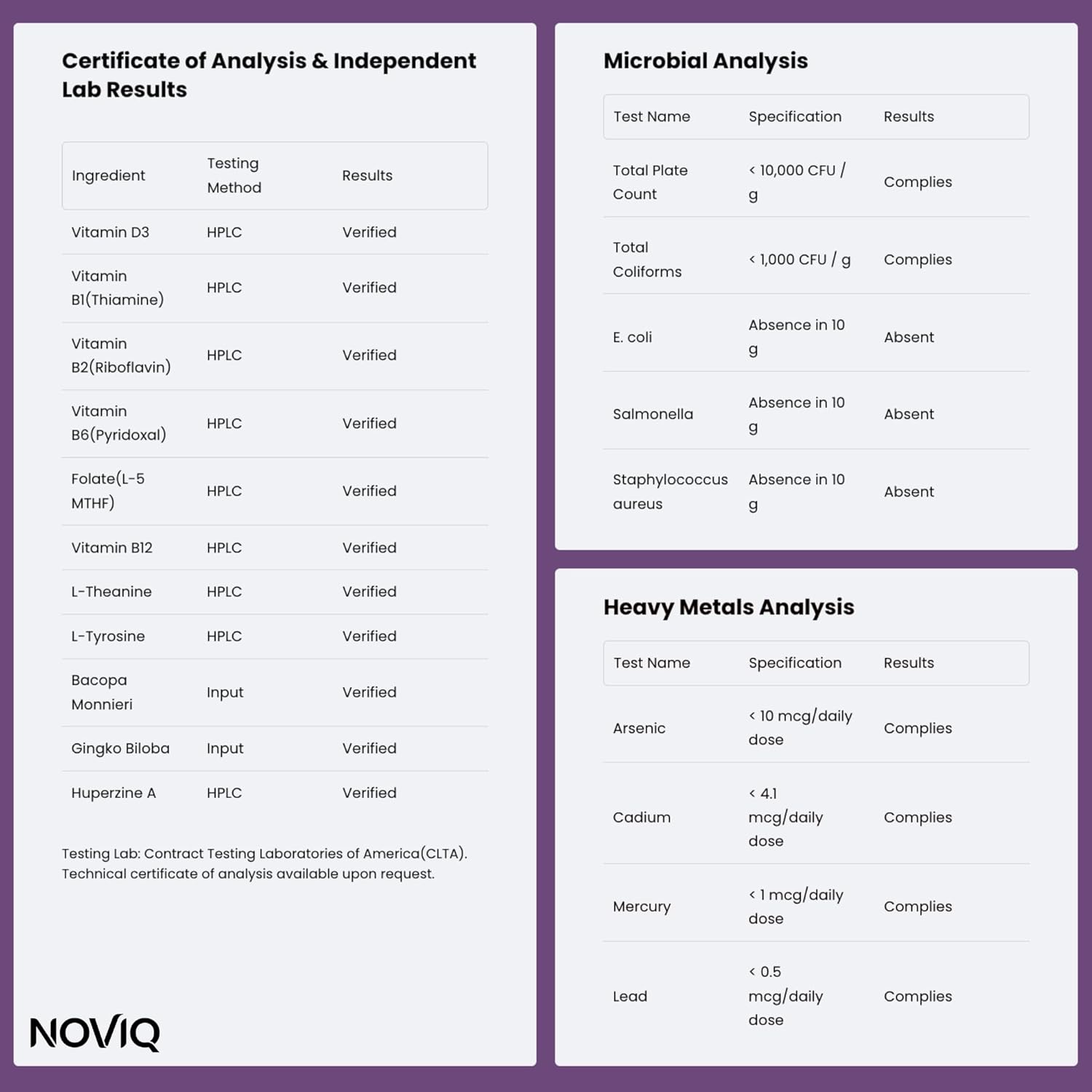 11-in-1 Nootropic Brain Supplement for Memory & Cognition - Vegan, Non-GMO, Caffeine Free (60 Count)