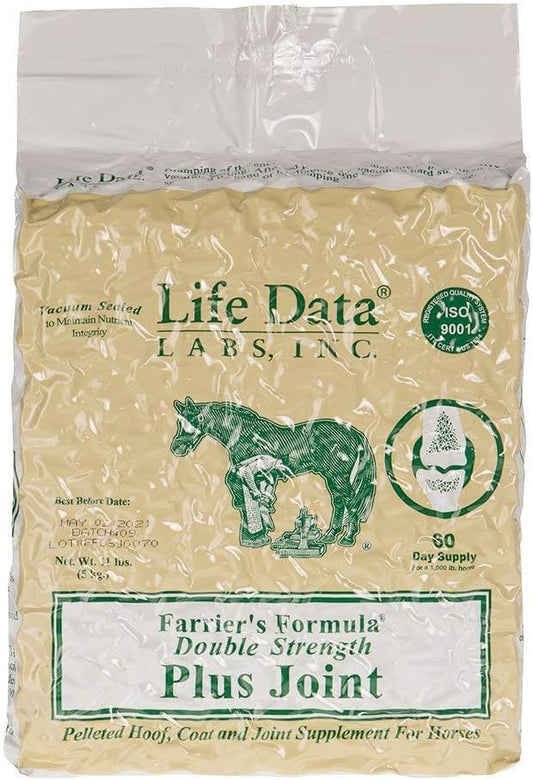 11 lb Farriers Formula Double Strength Plus Joint Pelleted Supplement for Hoof, Coat & Joint Health in Horses