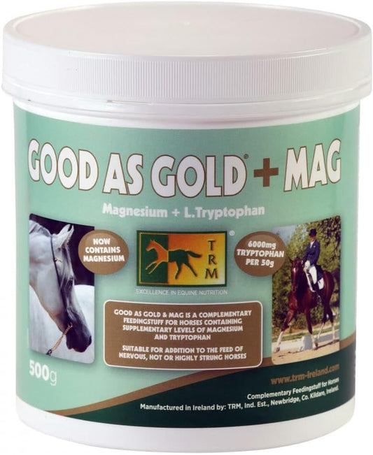 1.1 lb TRM Good as Gold + MAG Calming Supplement for Horses | Supports Relaxation and Focus with Tryptophan and Magnesium