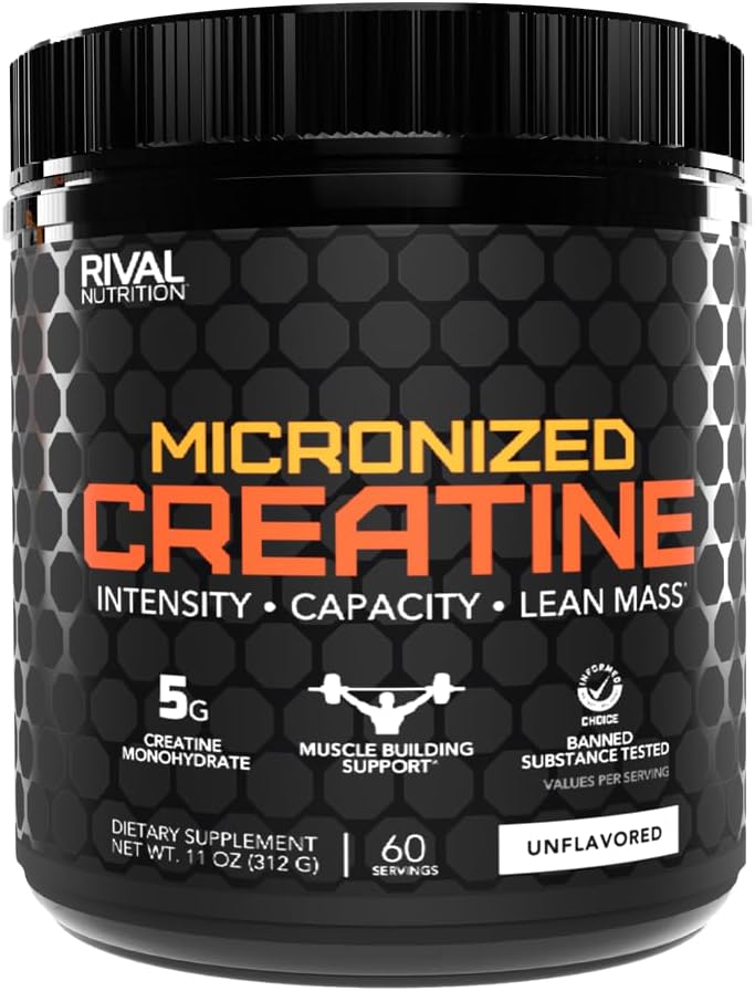 11 oz. Unflavored Rival Nutrition Micronized Creatine Powder