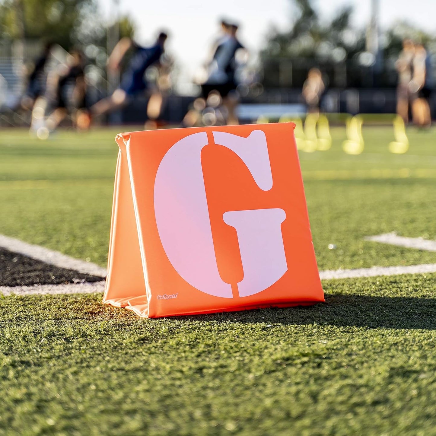 11-Piece Set of GoSports Football Field Yard Line Markers with Portable Carrying Case for High Visibility