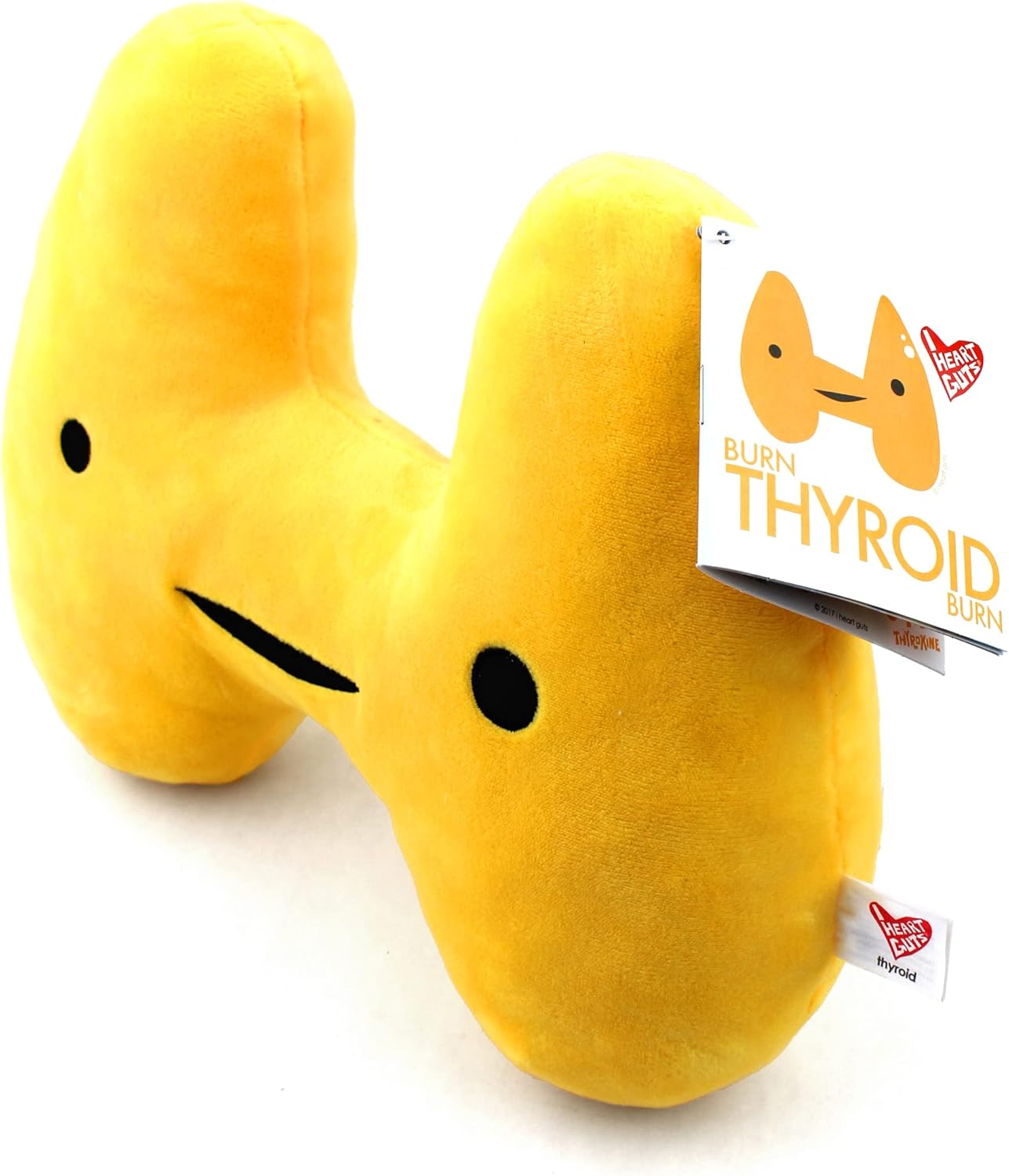 11" Thyroid Plush Toy - Thyroid Surgery Recovery Gift - Hypothyroid Support Pillow - I Heart Guts Thyroid Plush
