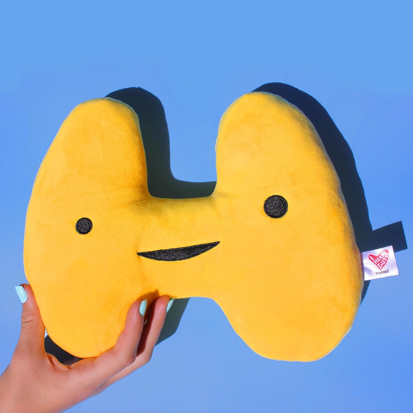11" Thyroid Plush Toy - Thyroid Surgery Recovery Gift - Hypothyroid Support Pillow - I Heart Guts Thyroid Plush