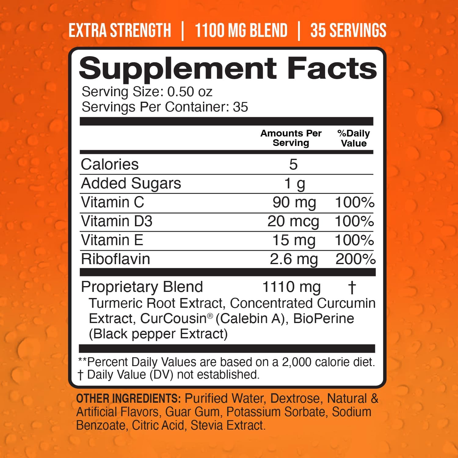 1100mg Turmeric Curcumin with Bioperine for Joint Support - Enhanced Absorption with Vitamins C, D3, E, and B2 - 35 Servings
