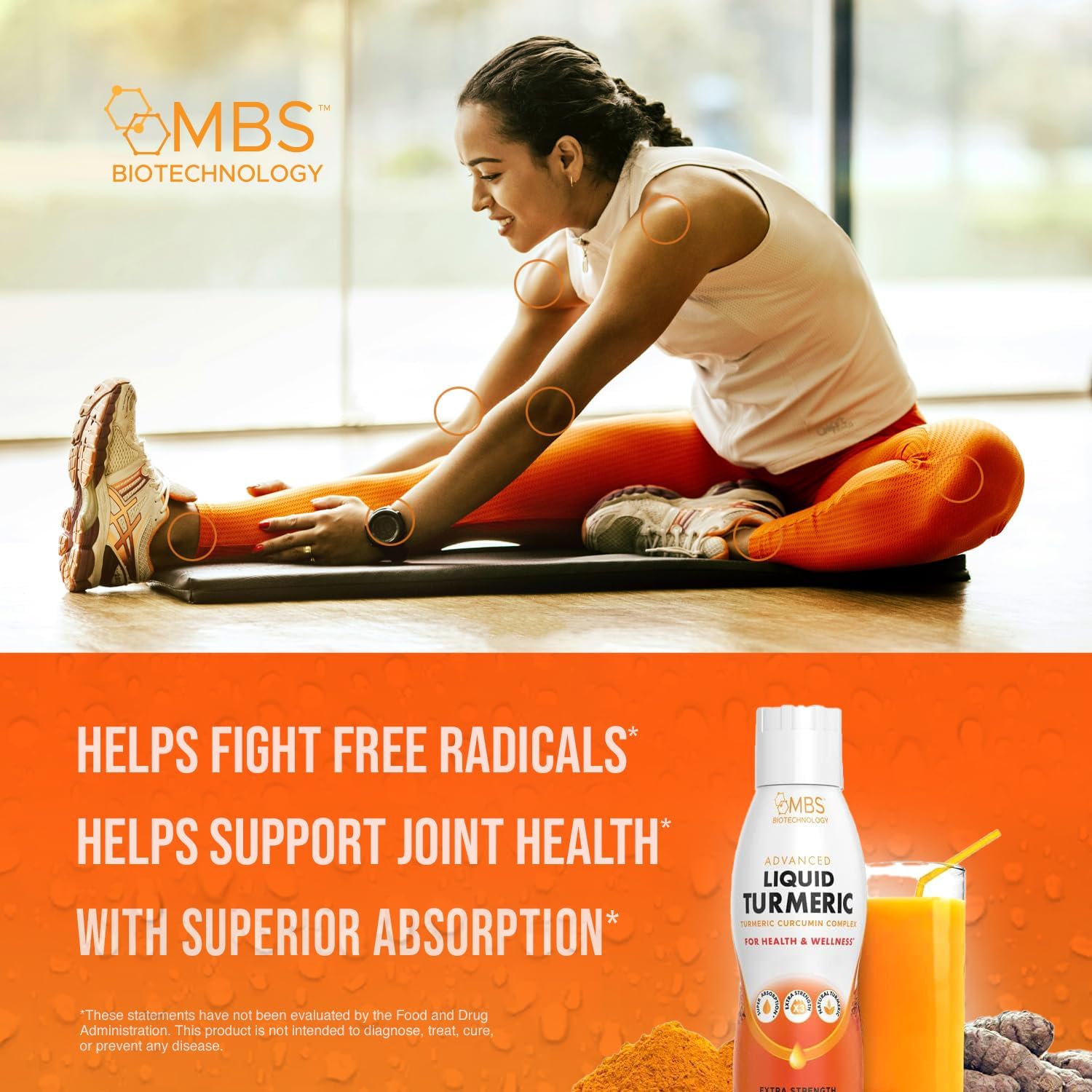 1100mg Turmeric Curcumin with Bioperine for Joint Support - Enhanced Absorption with Vitamins C, D3, E, and B2 - 35 Servings