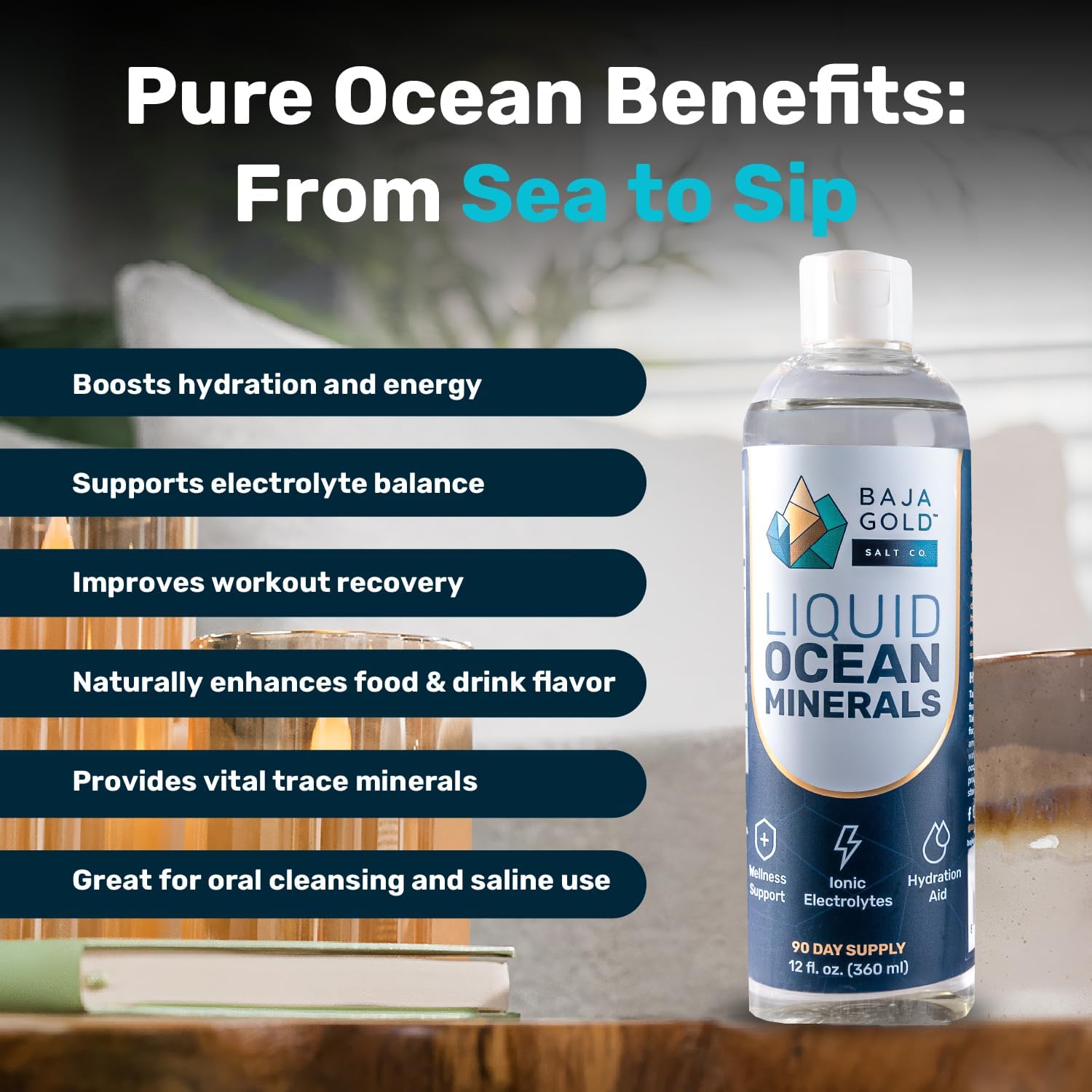 12 Fl. Oz. Refill of Baja Gold Liquid Ocean Minerals