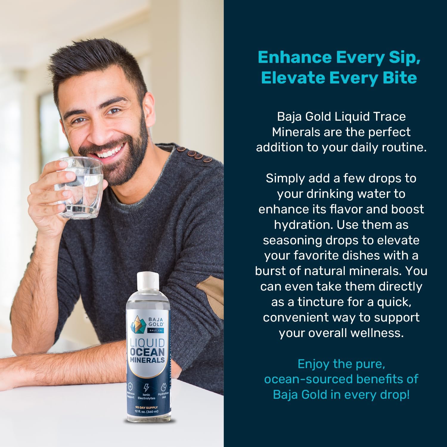 12 Fl. Oz. Refill of Baja Gold Liquid Ocean Minerals