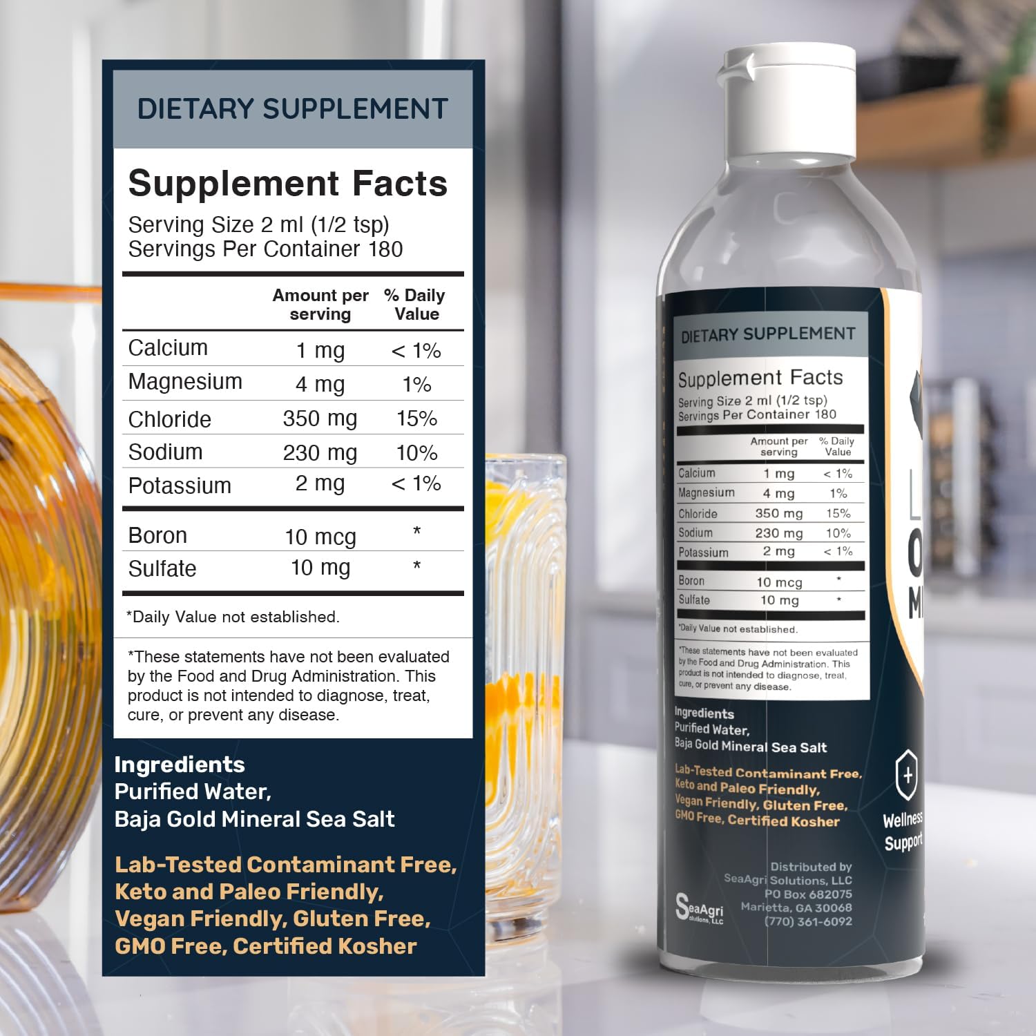 12 Fl. Oz. Refill of Baja Gold Liquid Ocean Minerals