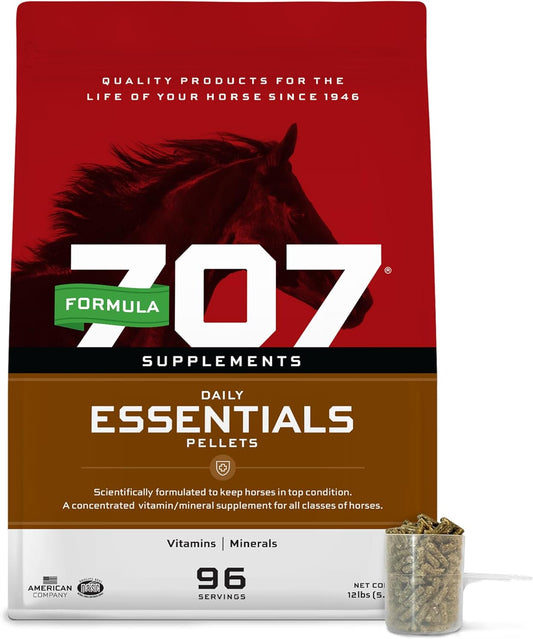 12 lb Bag of Formula 707 Daily Essentials Equine Supplement - Boost Horse Health with Complete Vitamins and Minerals