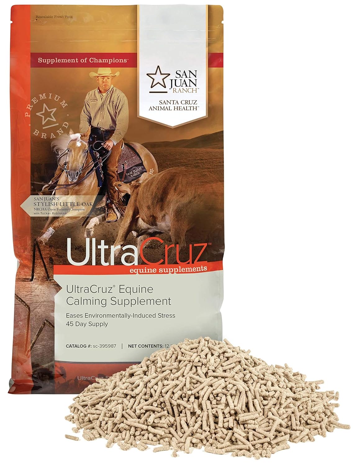 12 lb Pellet UltraCruz Equine Calming Supplement - Horse Anxiety Relief