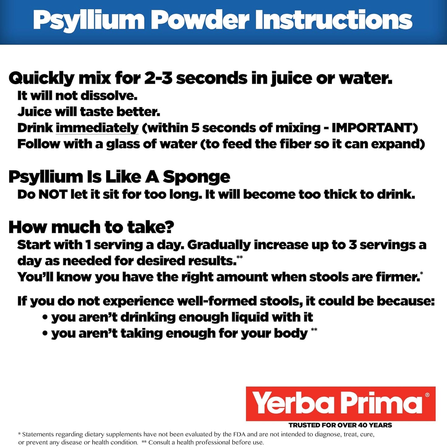 12 oz Yerba Prima Psyllium Husks Fiber Powder for Colon Cleanse and Gut Health - Vegan, Non-GMO, Gluten Free