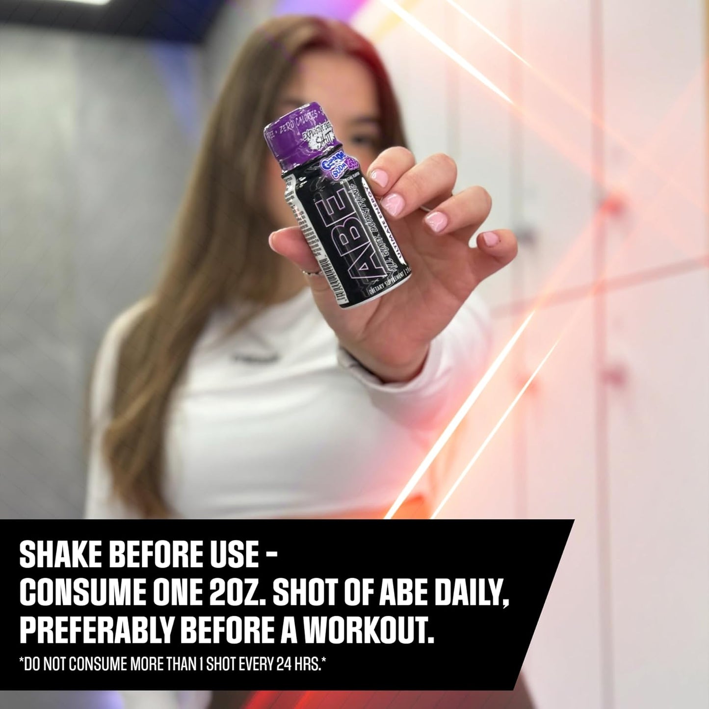 12 Pack ABE Berry Blast Energy Shots - 300mg Caffeine, Zero Sugar, Nootropic Blend for Gym and Work