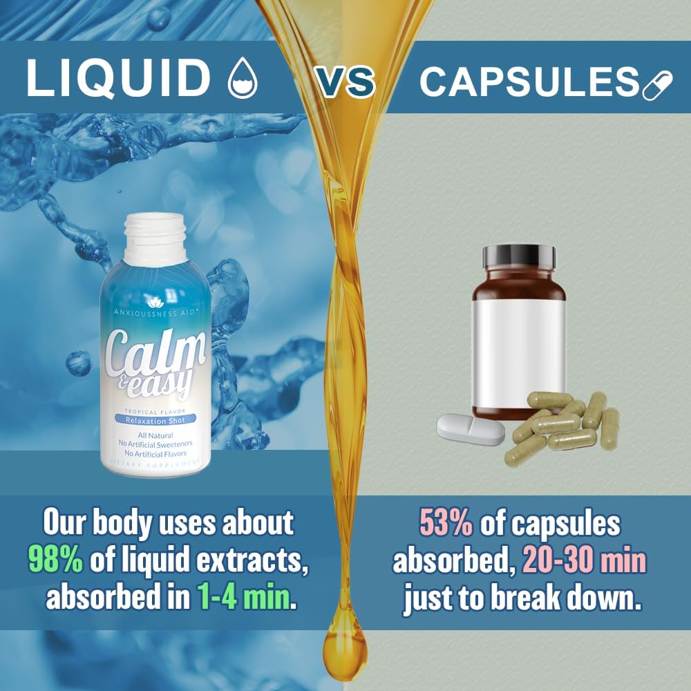 12 Pack Diamond Clouds Calm & Easy Shot with KSM-66 Ashwagandha and Suntheanine L Theanine for Stress Relief, Relaxation, Focus, and Mood Boost - 2 oz Liquid Bottle