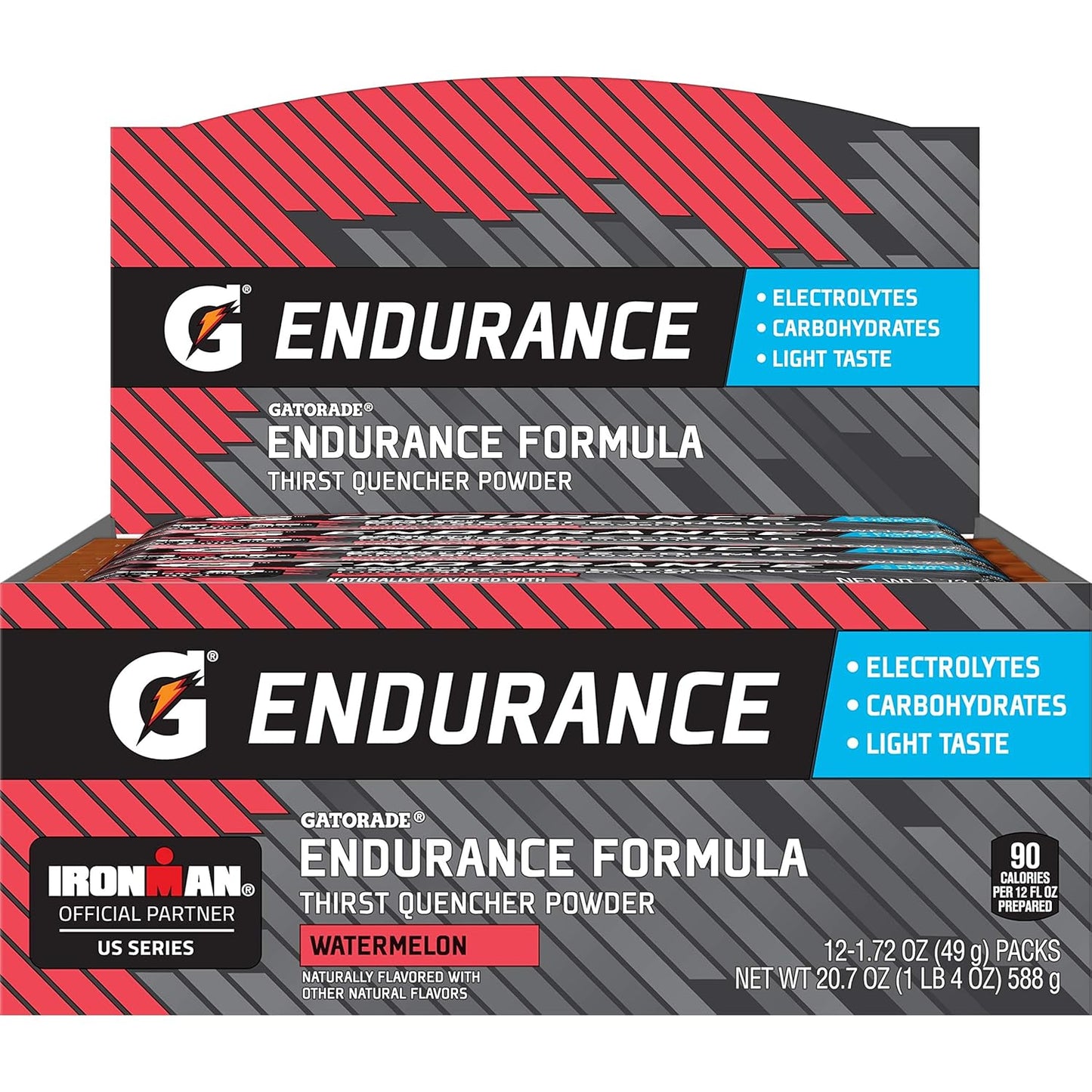 12-Pack Gatorade Endurance Powder, Watermelon Flavor with Electrolytes - 1.72 Ounce