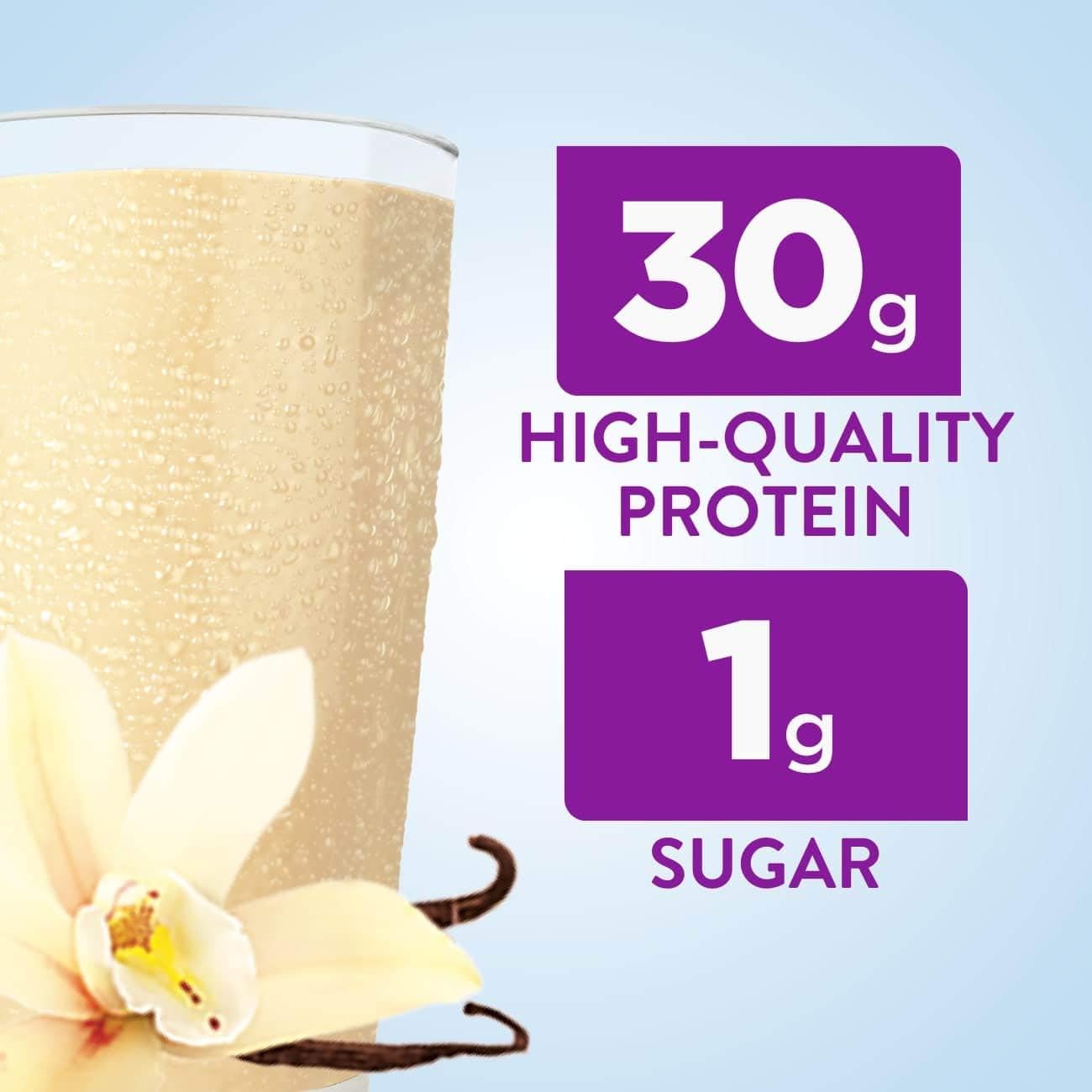 12-Pack of Ensure Max Protein Nutrition Shakes - Creamy Strawberry Flavor, 30g Protein, 1g Sugar, High Protein Shake