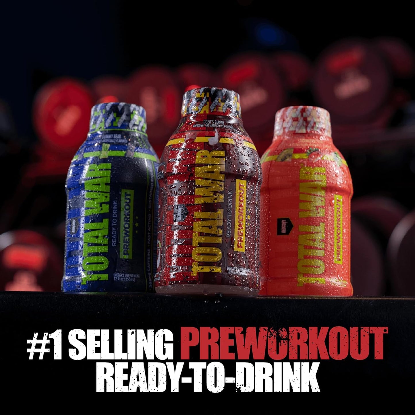 12-Pack REDCON1 Total War Ready to Drink Preworkout, Baja Bomb - 350mg Caffeine, Beta Alanine, Citrulline Malate - Fast Acting Pump Boost