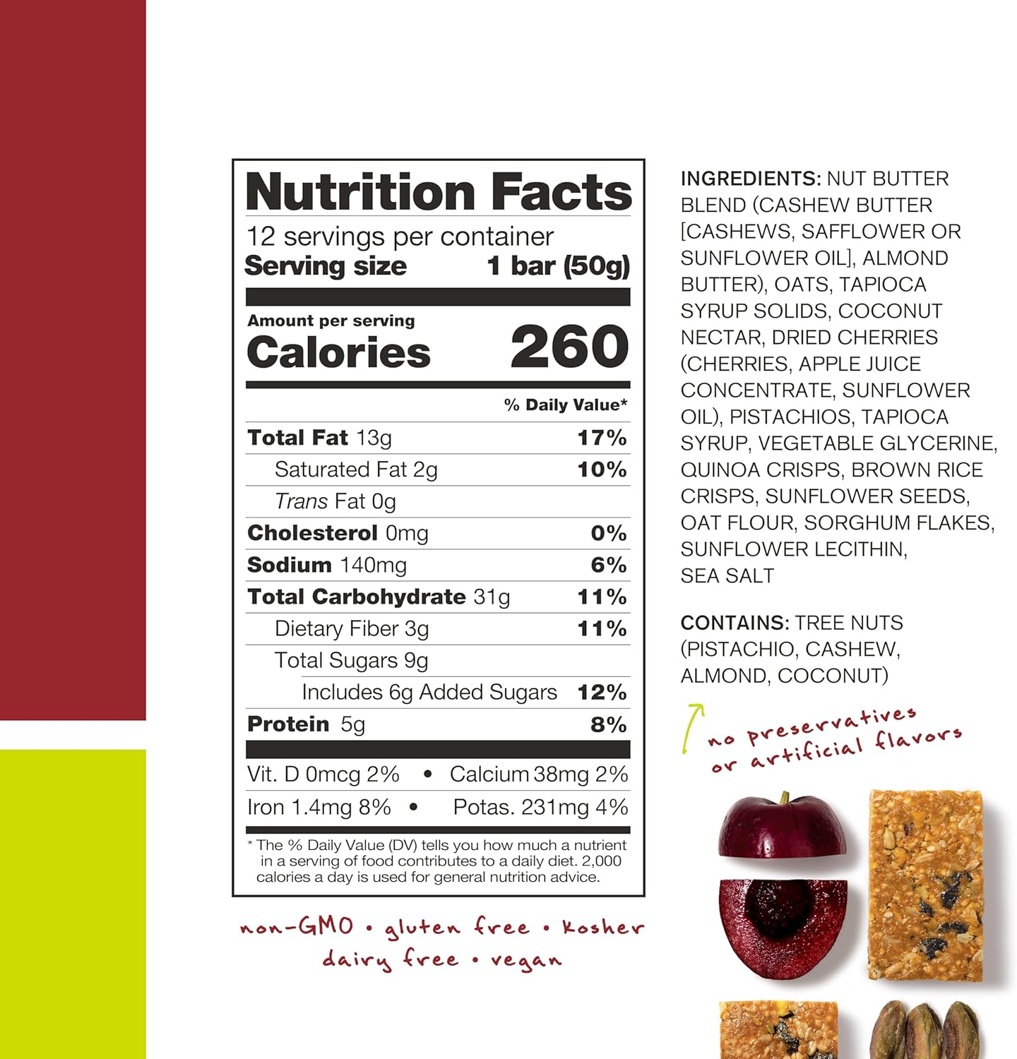 12 Pack SKRATCH LABS Plant Based Peanut Butter Chocolate Energy Bars - Low Sugar, 5g Protein - Non-GMO, Gluten Free, Soy Free, Vegan, Kosher Snack