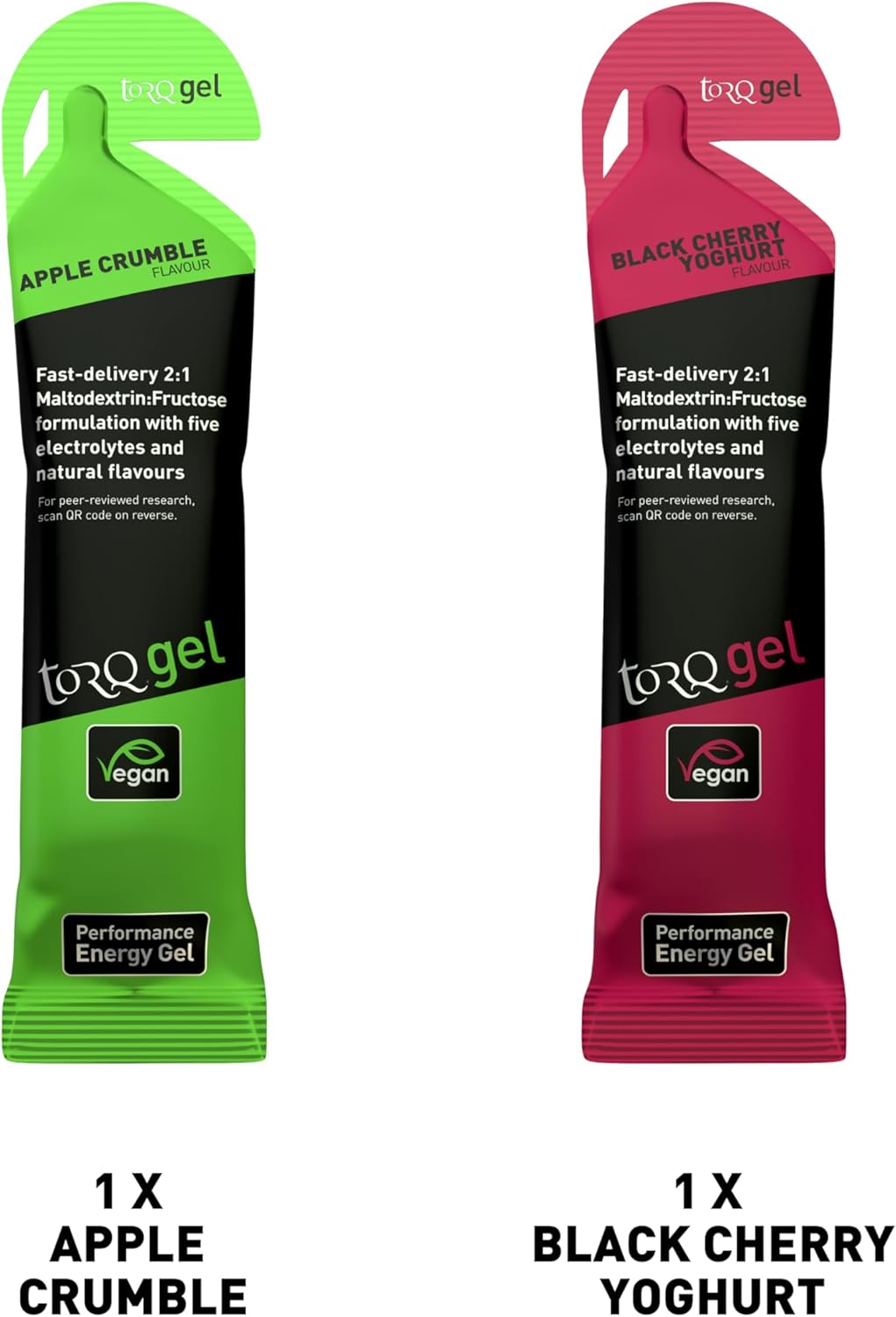 12-Pack Torq Energy Gel Sample: Natural & Vegan Running/Cycling/Sports Gels - Quick Release Energy with 30g Carbohydrates