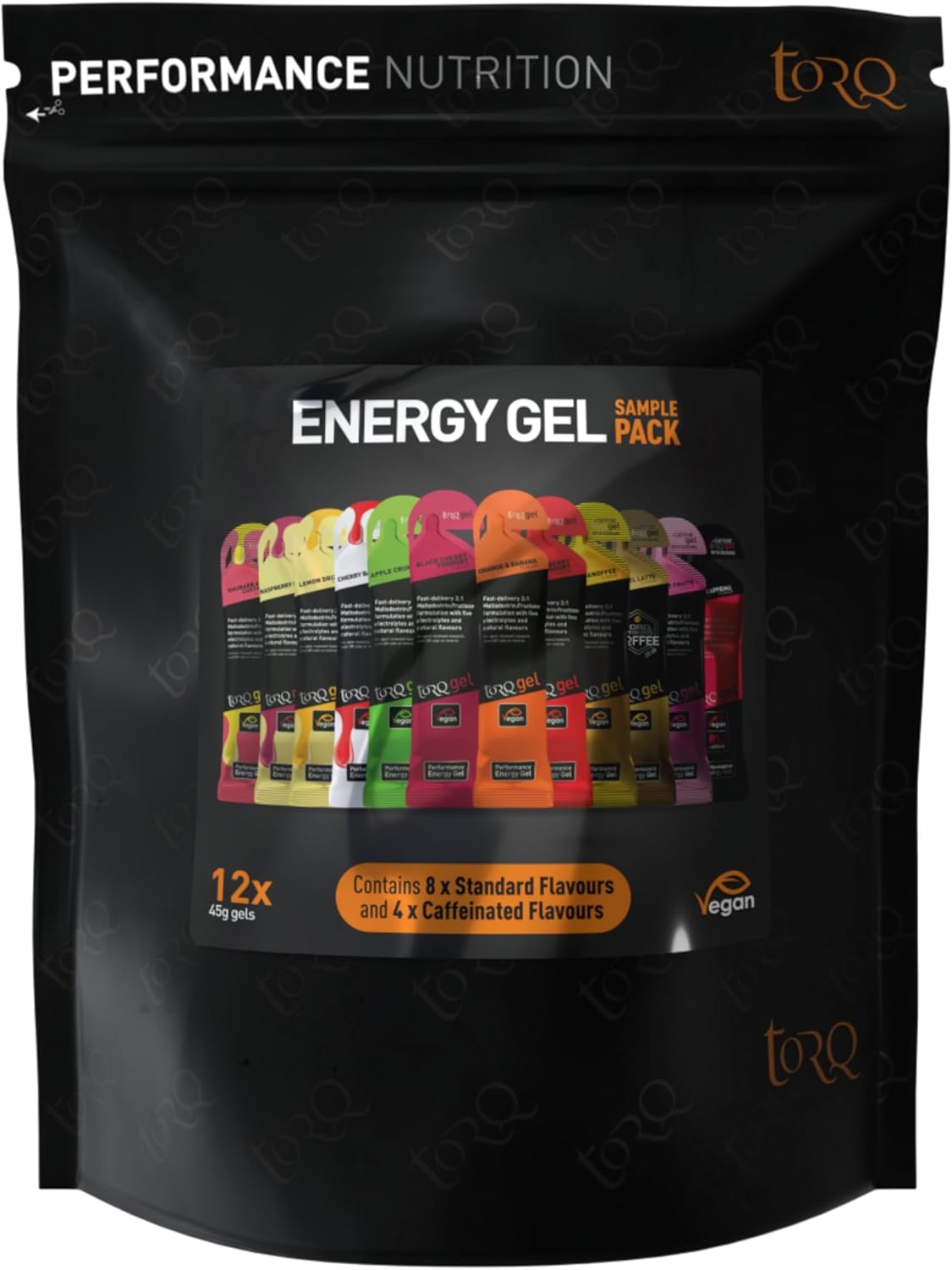 12-Pack Torq Energy Gel Sample: Natural & Vegan Running/Cycling/Sports Gels - Quick Release Energy with 30g Carbohydrates