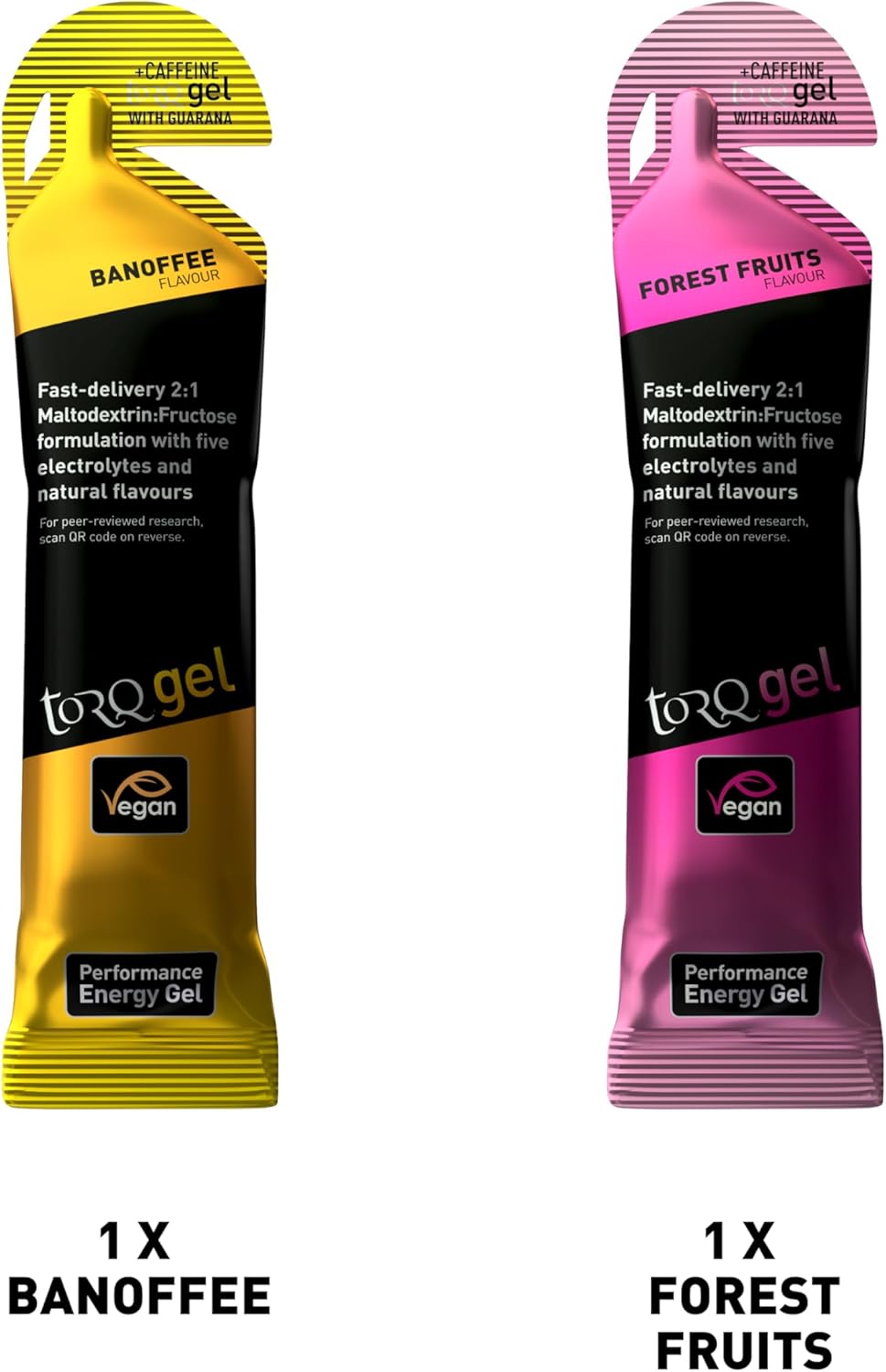 12-Pack Torq Energy Gel Sample: Natural & Vegan Running/Cycling/Sports Gels - Quick Release Energy with 30g Carbohydrates
