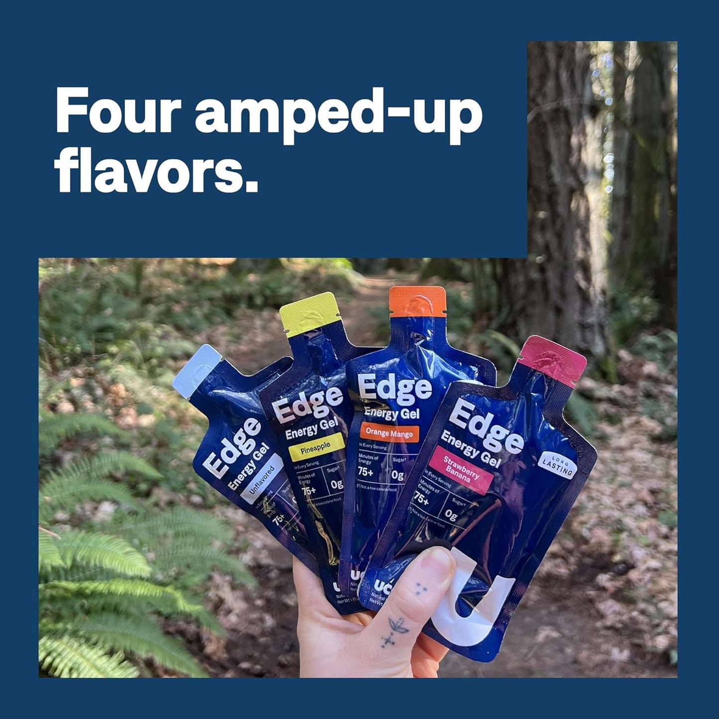 12-Pack UCAN Edge Strawberry Banana Energy Gel Shots for Running, Training, Workouts | Sugar-Free, Vegan, & Keto Friendly