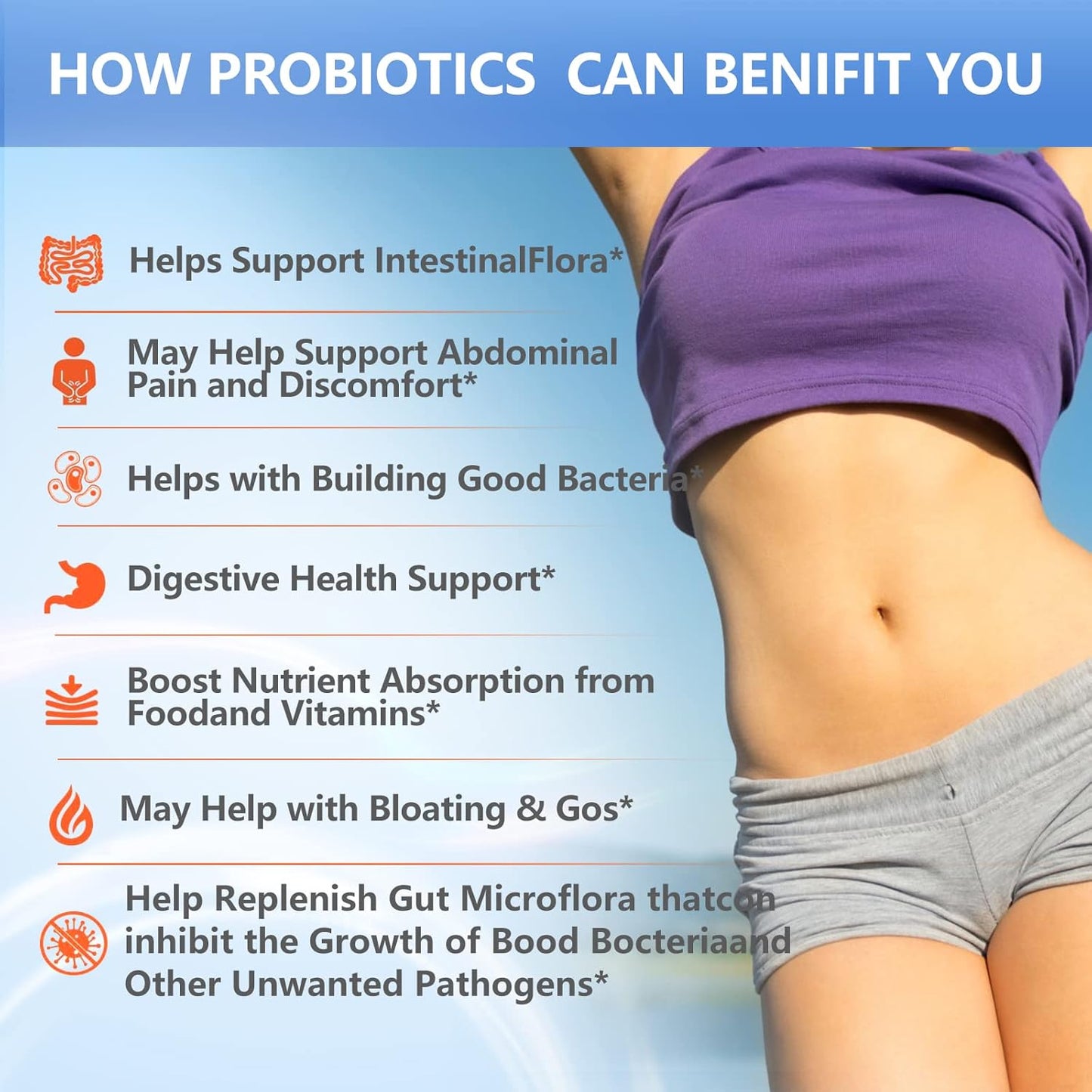 120 Billion CFU Probiotic Supplement with 18 Strains, Prebiotics, and Enzymes for Digestive and Immune Health - 60 Capsules