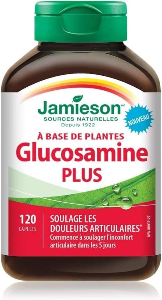 120 Caplets of Jamieson Plant-Based Glucosamine Plus for Joint Support and Mobility