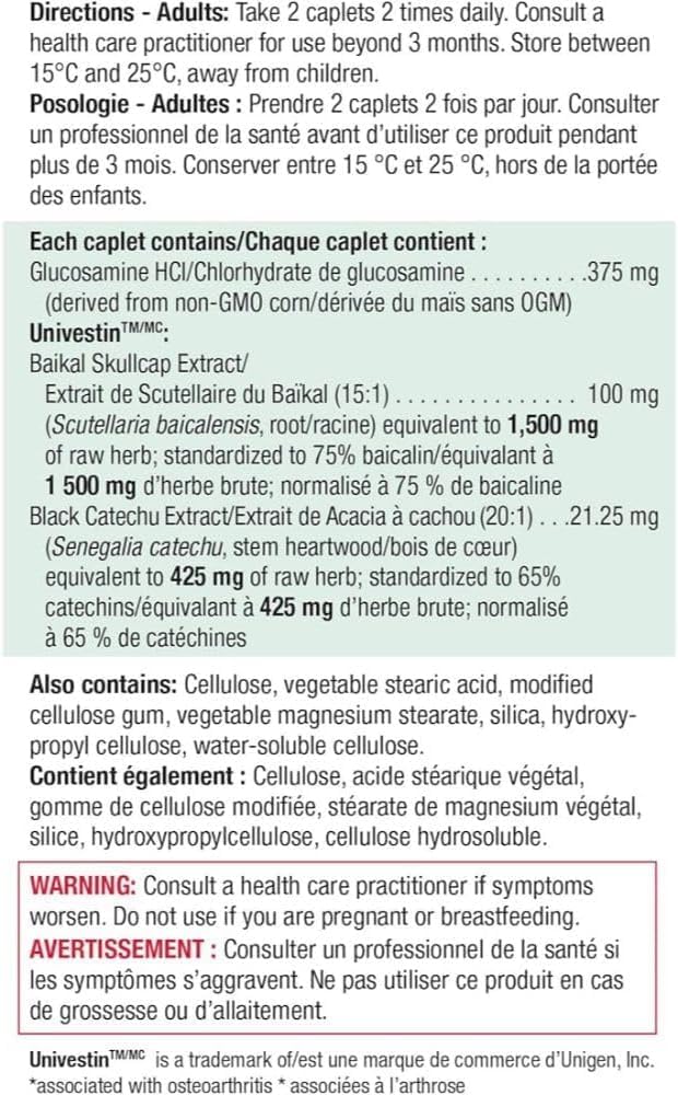 120 Caplets of Jamieson Plant-Based Glucosamine Plus for Joint Support and Mobility