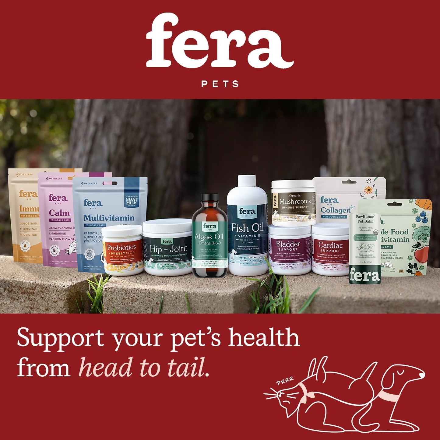 120 Capsules Fera Pet Organics Fera Pets Cardiac Supplement for Dogs & Cats - Vet Formulated for Cardiovascular Health with Taurine, CoQ10, and Hawthorne Berry