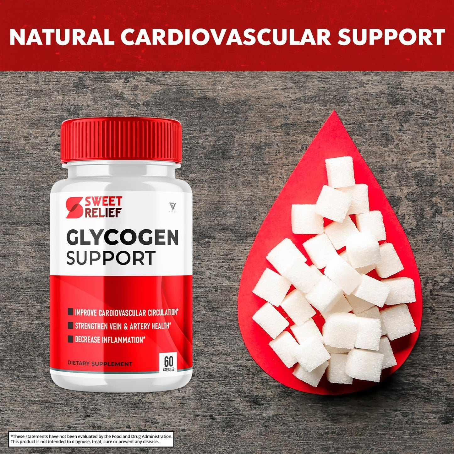 120 Capsules Fyvus Sweet Relief Glycogen Support Supplement for Joints & Blood Vessel Health