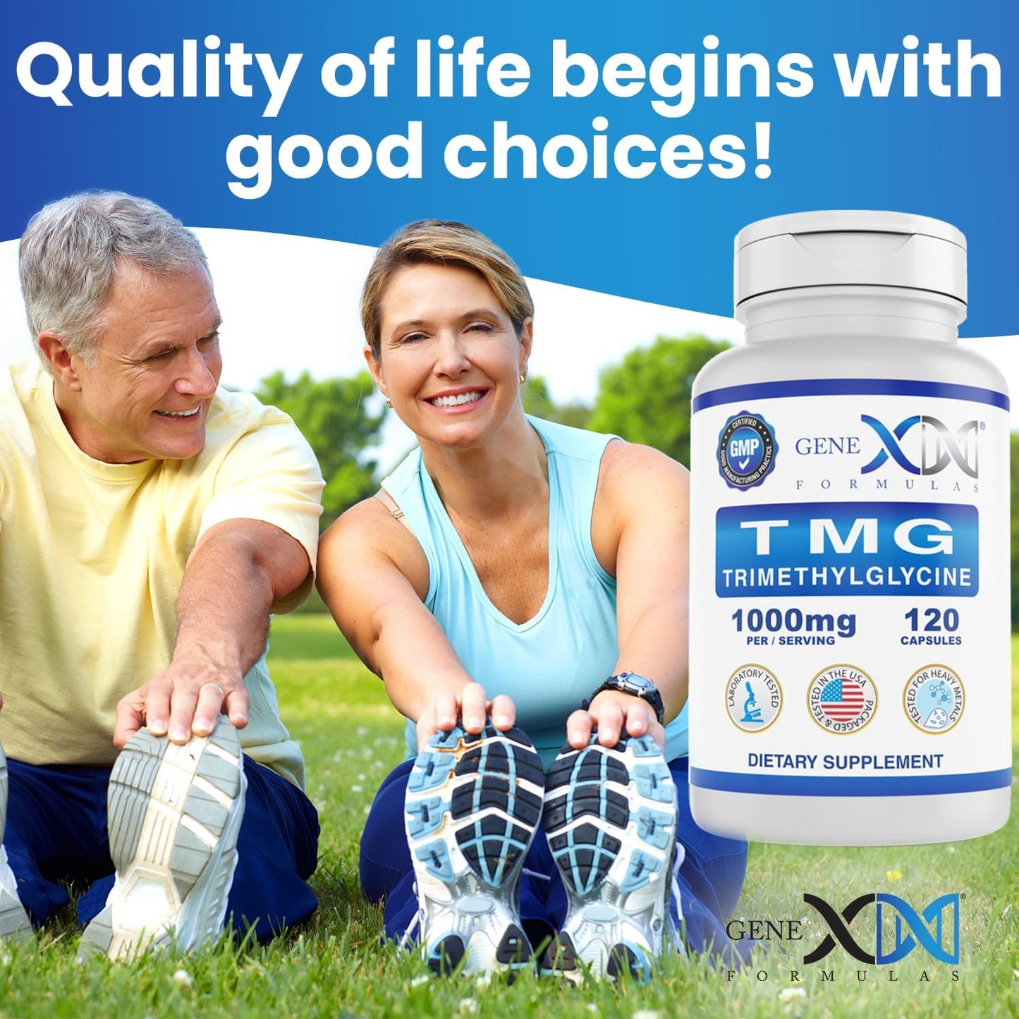 120 Capsules Genex Formulas 1000mg TMG Liver Supplement - Betaine Anhydrous Trimethylglycine for Healthy Homocysteine - Gluten Free & Non-GMO - 30-Day Supply