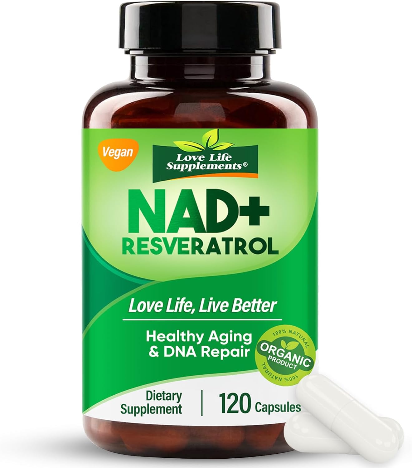 120 Capsules Liposomal NAD Supplement for Aging Defense, Brain Function, Energy, and DNA Repair - Supports Healthy Metabolism and Vitality