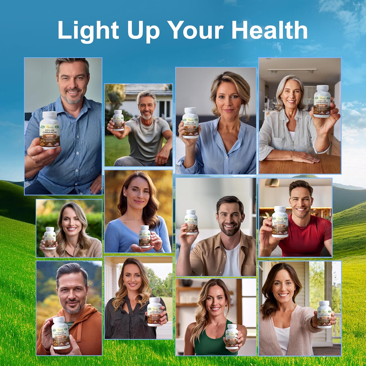 120 Capsules of aSquared Nutrition Natural Ceylon Cinnamon 1200mg Extract Pills for Heart Health, True Cinnamon from Sri Lanka