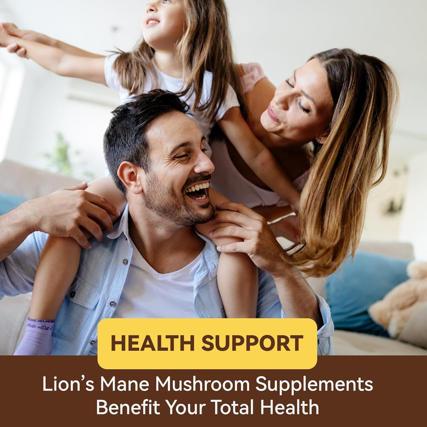 120 Capsules of DIATMOON Lion's Mane Mushroom Supplement for Brain and Immune Support