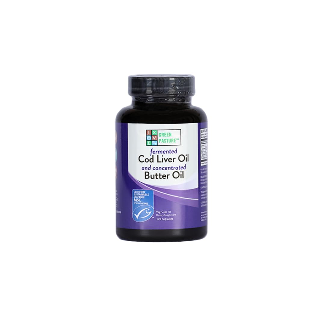 120 Capsules of Green Pasture Fermented Cod Liver Oil & Butter Oil Blend