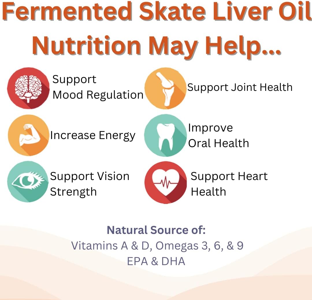 120 Capsules of Green Pasture Fermented Skate Liver Oil for Nutritional Support