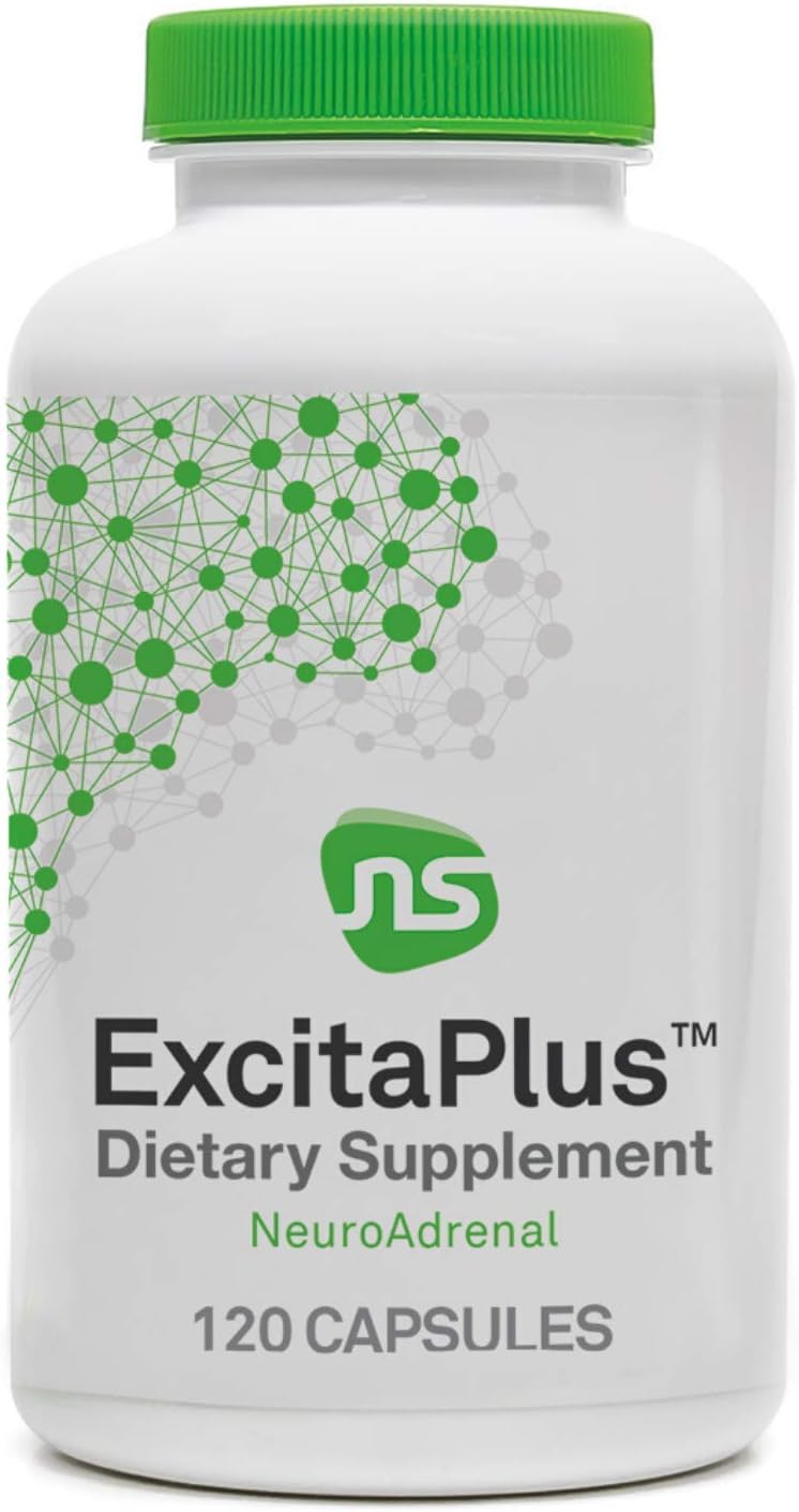 120 Capsules of NeuroScience ExcitaPlus Supplement for Energy & Adrenal Health - Extra Strength L-Tyrosine & Rhodiola Formula to Reduce Fatigue & Boost Energy - 2 Month Supply