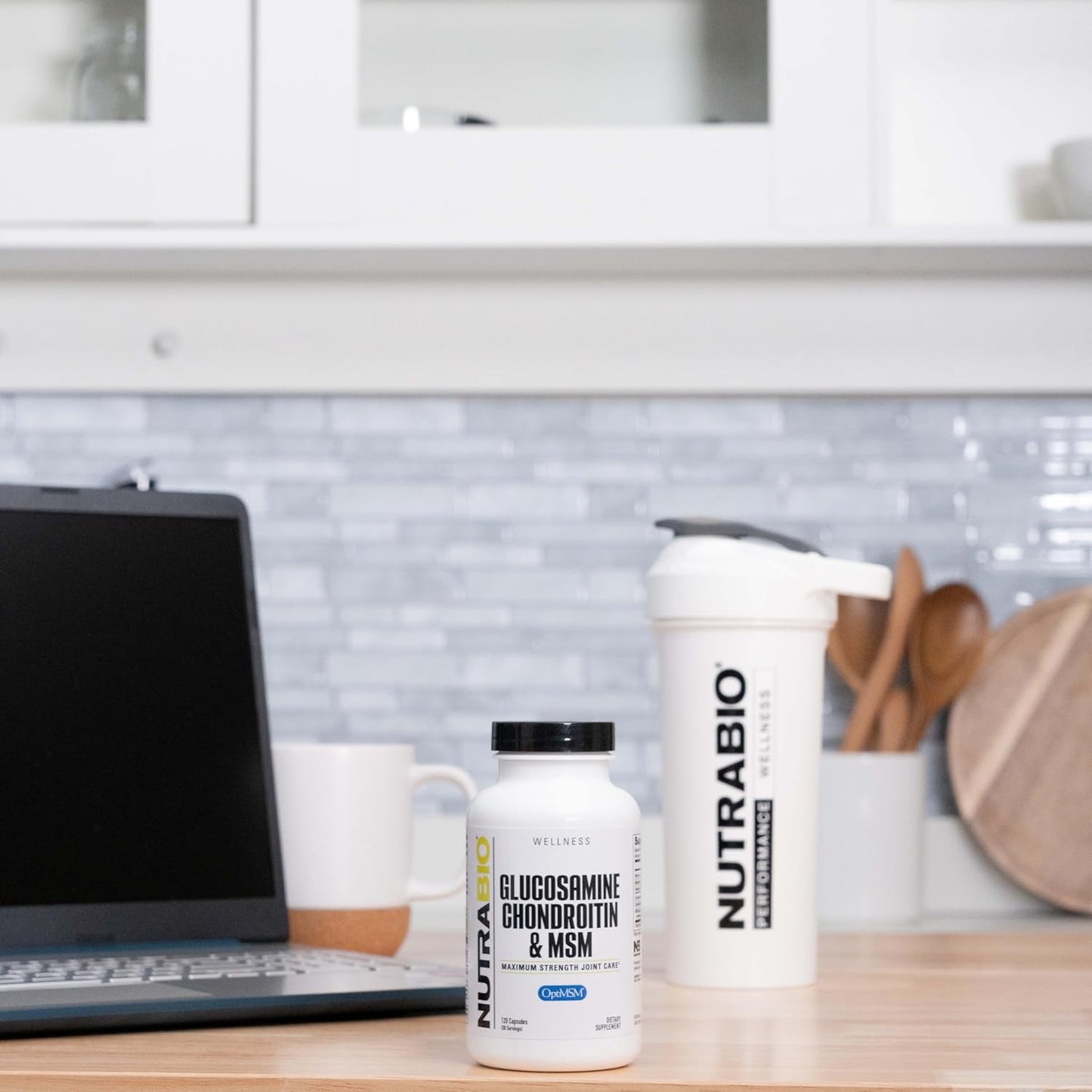 120 Capsules of NutraBio Glucosamine Chondroitin & OptiMSM Joint Support Supplement