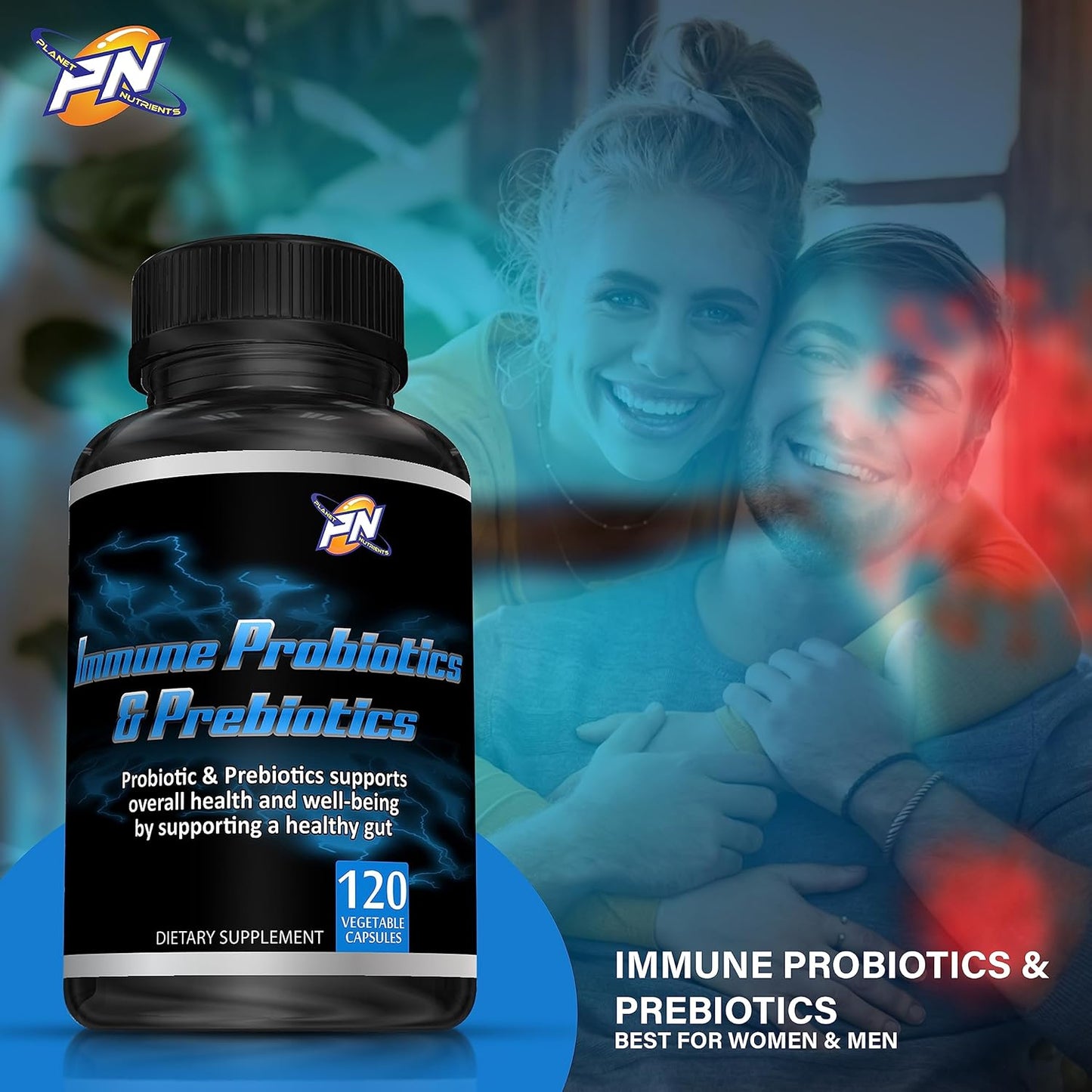 120 Capsules of Planet Nutrients Immune Probiotics and Prebiotics for Gut Health and Wellbeing