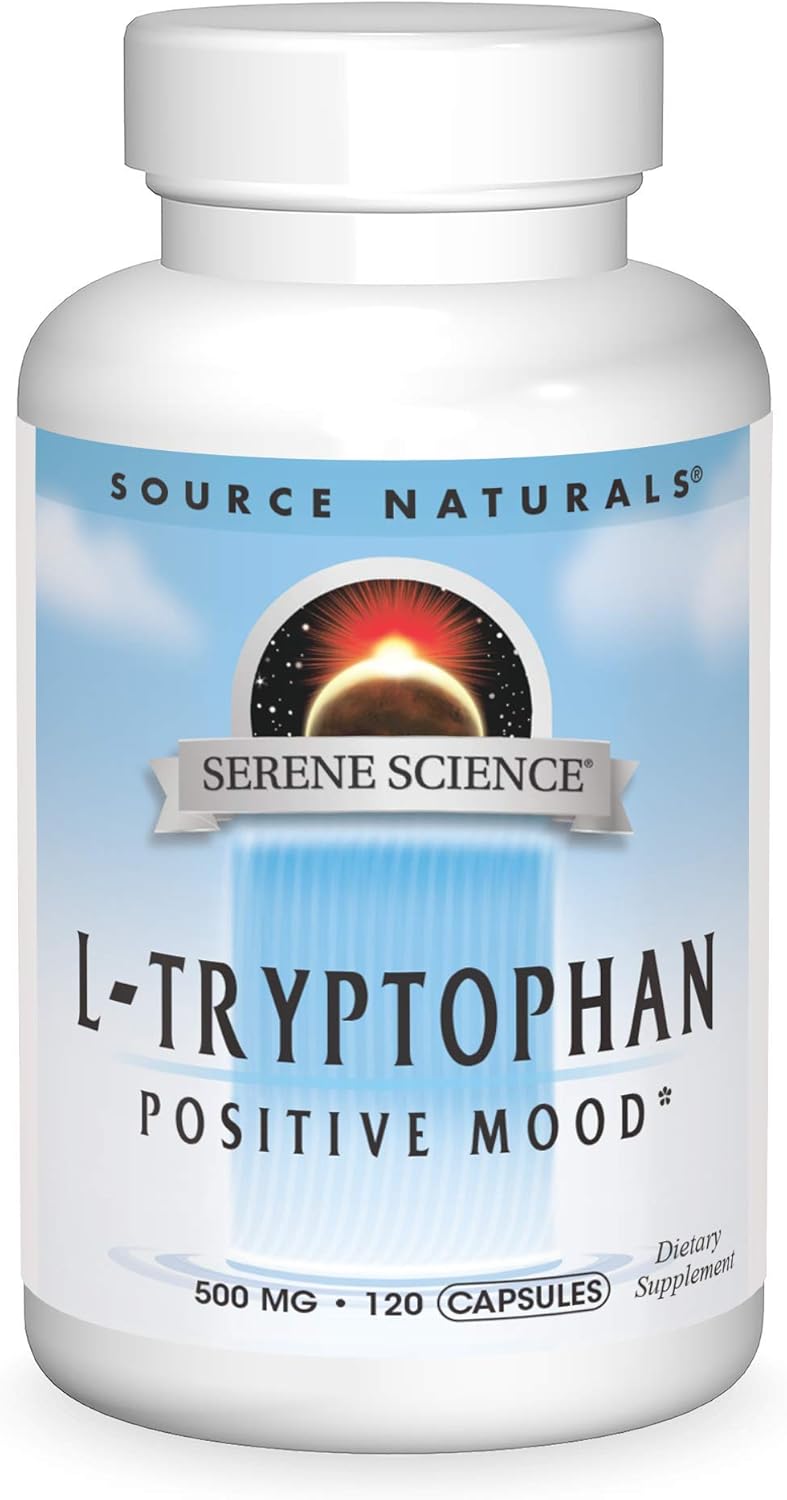120 Capsules of Source Naturals Serene Science L-Tryptophan for Positive Mood Support