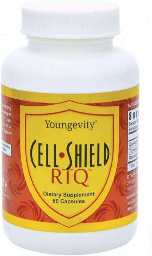 120 Capsules of Youngevity Resveratrol Turmeric Quercetin RTQ Cell Shield - Pack of 2