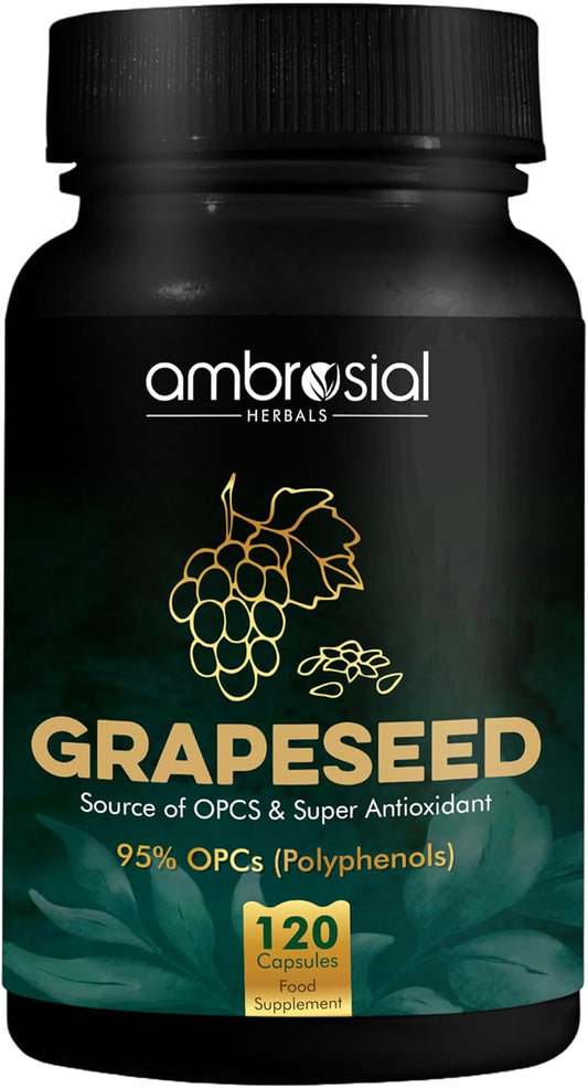 120-Count AMBROSIAL Grapeseed Capsules for Antioxidant Support