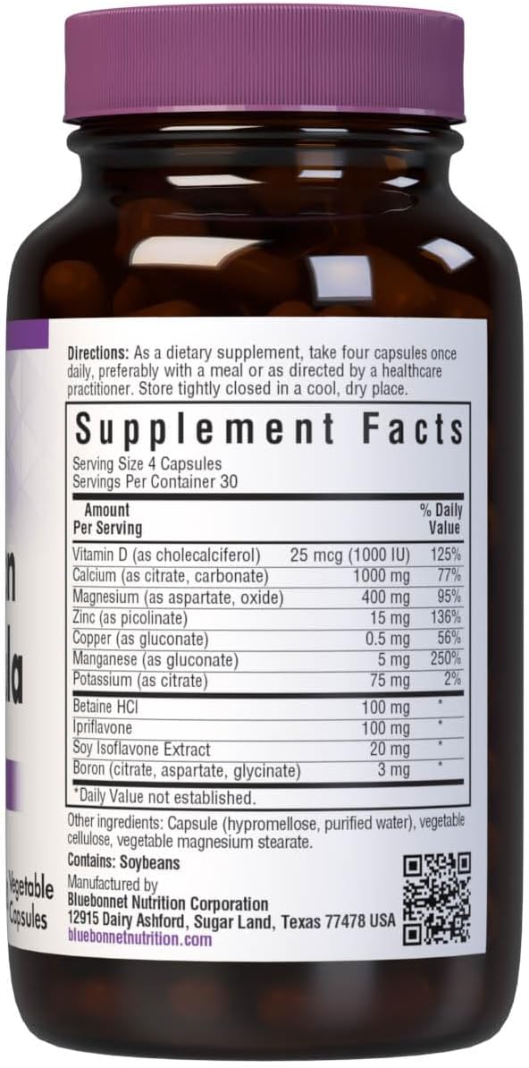 120 Count BlueBonnet Super Boron Bone Formula Vegetarian Capsules for Bone Health